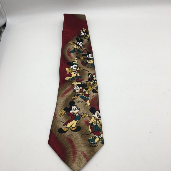 Disney Mickey Mouse Tie Through the Years 57" Long 4" Wide 556306-7965 - Picture 6 of 8